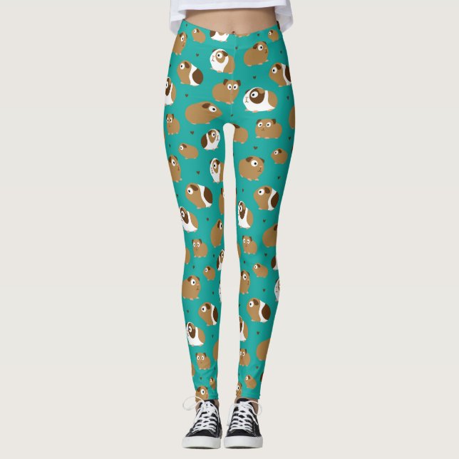 Cute Guinea Grisar Leggings (Framsida)