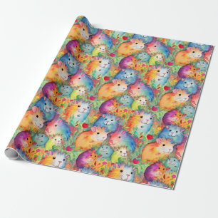 Cute guinea grisar mönster presentpapper