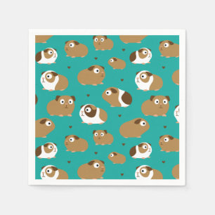 Cute Guinea Grisar Napkins Pappersservett