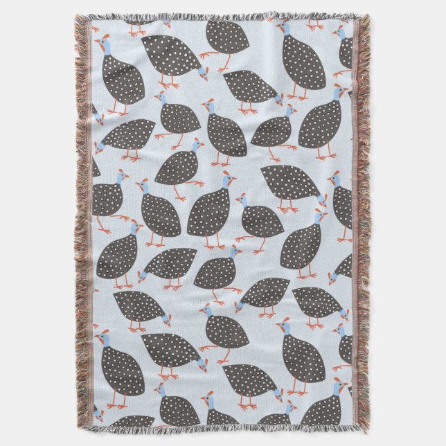 Cute Guinea Hen Bird Filt (Framsidan Vertikal)
