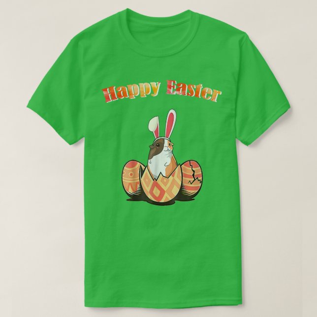 Cute Guinea Pig Easter Bunny Eggs Costume Easter D T Shirt (Design framsida)