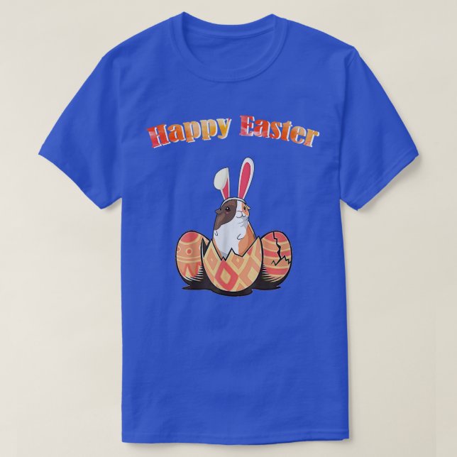 Cute Guinea Pig Easter Bunny Eggs Costume Easter D T Shirt (Design framsida)
