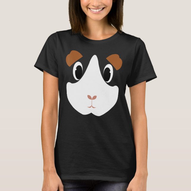 Cute Guinea Pig  Halloween T Shirt (Framsida)