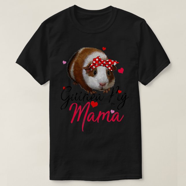 Cute Guinea Pig Mama Costume  Women Guinea Pig Lov T Shirt (Design framsida)