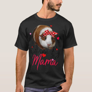 Cute Guinea Pig Mama Costume Women Guinea Pig Lov T Shirt
