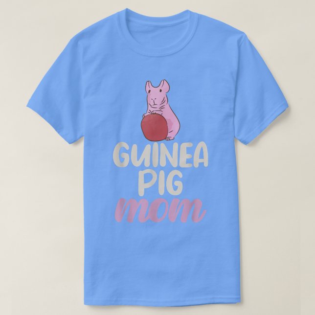Cute Guinea Pig Mom128 T Shirt (Design framsida)