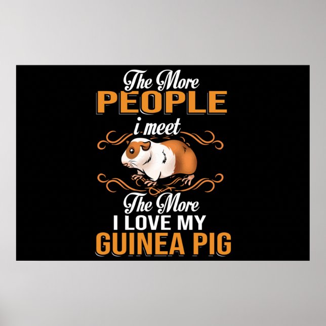 Cute Guinea Pig Mom Poster (Framsidan)