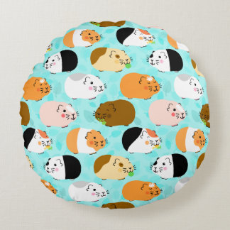 Cute Guinea Pig Pattern Rund Kudde
