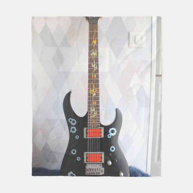 Cute Guitar Fleecefilt (Framsidan)