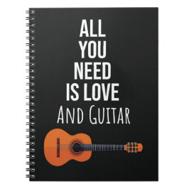 Cute Guitar Player Gifts Instrument Music Lover Anteckningsbok