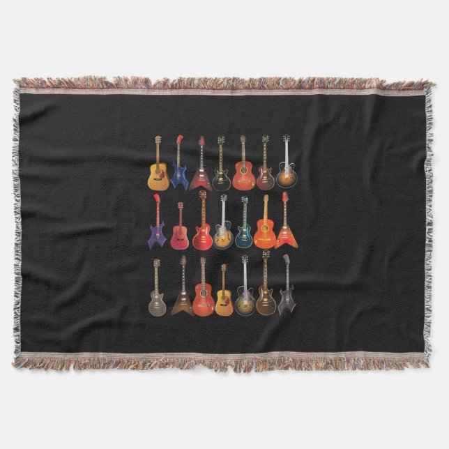 Cute Guitar Rock and roll Musical Instruments Gift Filt (Framsidan)
