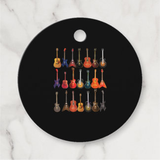 Cute Guitar Rock and roll Musical Instruments Gift Gåvor Etiketter