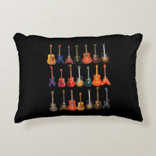 Cute Guitar Rock and roll Musical Instruments Gift Prydnadskudde