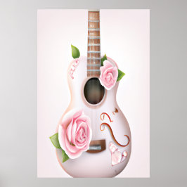 CUTE GUITAR WITH ROSA ROS POSTER