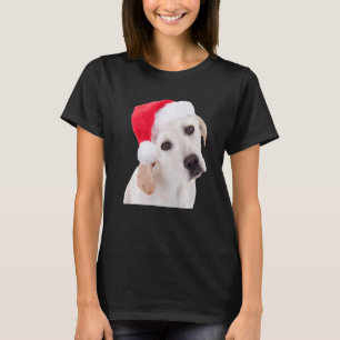 Cute Gul lab Hund Santa Hat jul Labrador R T Shirt