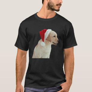 Cute Gul lab jultomten Hat Hund Labrador R T Shirt