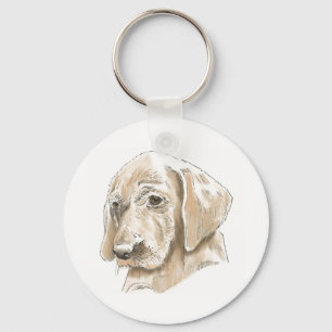 Cute Gul lab Lovable Puppy Nyckelring