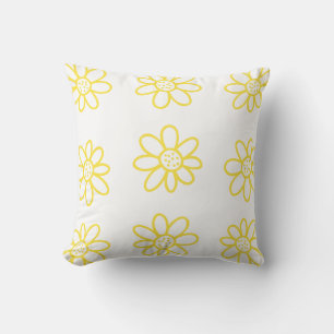 Cute Gula blommor Kudde