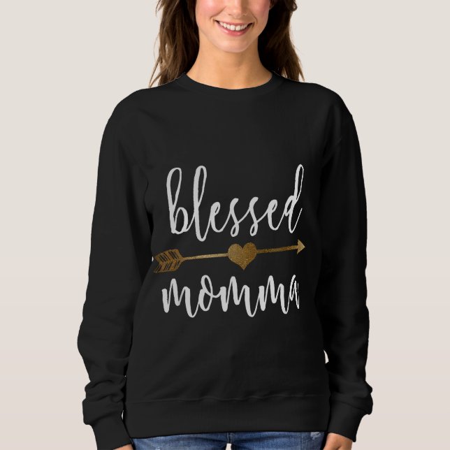 Cute Guld Arrow Blted Momma Thanksgiving T Shirt (Framsida)