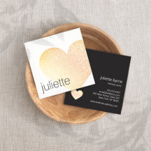 Cute Guld Glitter Heart Beauty Salon Square