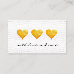 Cute Guld Hearts Tack Visitkort