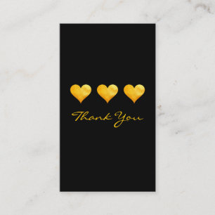 Cute Guld Hearts Tack Visitkort