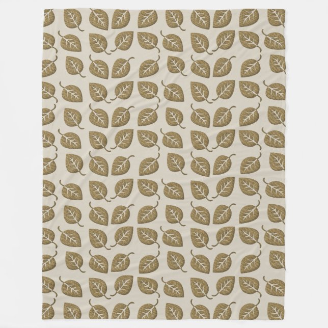 Cute Guld Löv Mönster Blanket Fleecefilt (Framsidan)