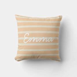 Cute Guld och Cream Stripe Baby Kudde