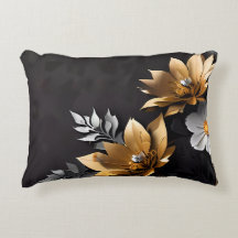 Cute Guld och Silver Blommigt Solrosblomma