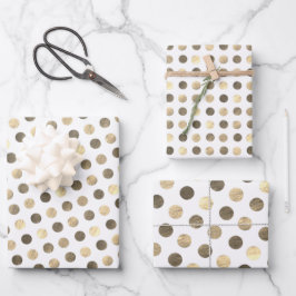 Cute Guld Polka dots Modern och Elegant jul