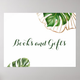 Cute Guld Tropical Handflatan Gender Neutral Baby  Poster