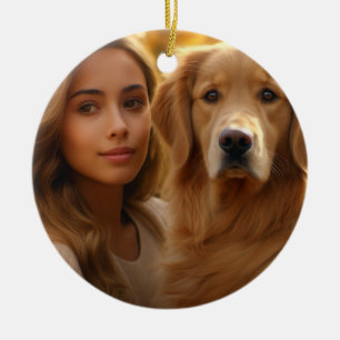 Cute Gulden hämmare Bästa Hund Mamma någonsin Julgransprydnad Keramik
