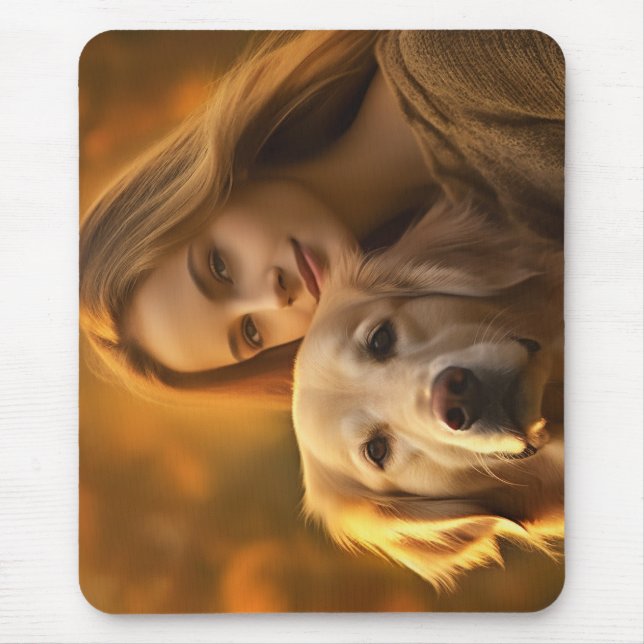 Cute Gulden hämmare Bästa Hund Mamma någonsin Musmatta (Framsidan)