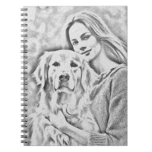 Cute Gulden hämmare Bästa Hund Mamma Pencil Teckni Anteckningsbok