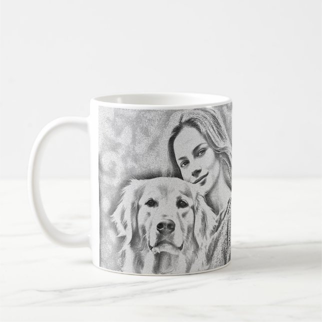 Cute Gulden hämmare Best Hund Mamma någonsin två f Kaffemugg (Vänster)