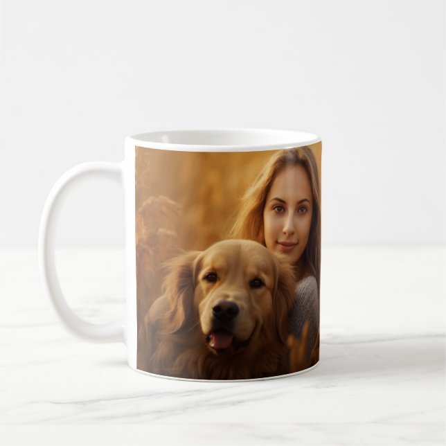 Cute Gulden hämmare Best Hund Mamma någonsin två f Kaffemugg (Vänster)