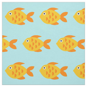 Cute guldfisk, mönster textil