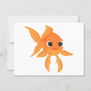 Cute guldfisk vykort