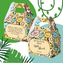 Cute Gult Animal Doddles Presentaskar