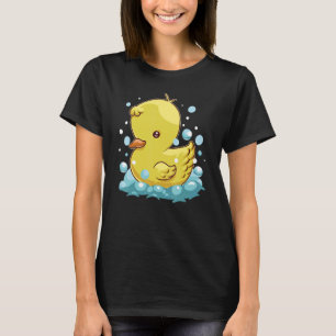 Cute Gult Anka Bird Bath Swimming Duckling T Shirt