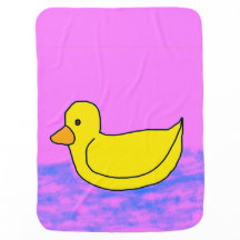 Cute Gult Anka på Rosa