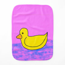Cute Gult Anka på Rosa