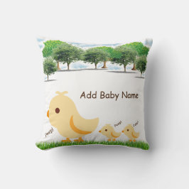 Cute Gult Baby Chick Kudde