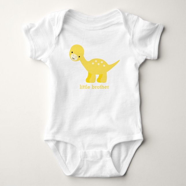 Cute Gult Baby Dinosaur Tee (Framsida)