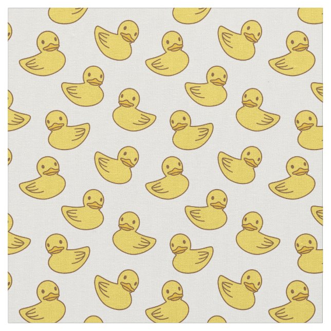 Cute Gult Babyskor Anka Ducky Mönster Tyg (Närbild)