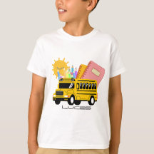 Cute gult back to school-pojkens eget namn buss
