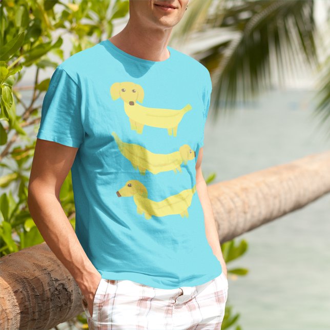 Cute Gult Banana Hundar Graphic T Shirt (Skapare uppladdad)