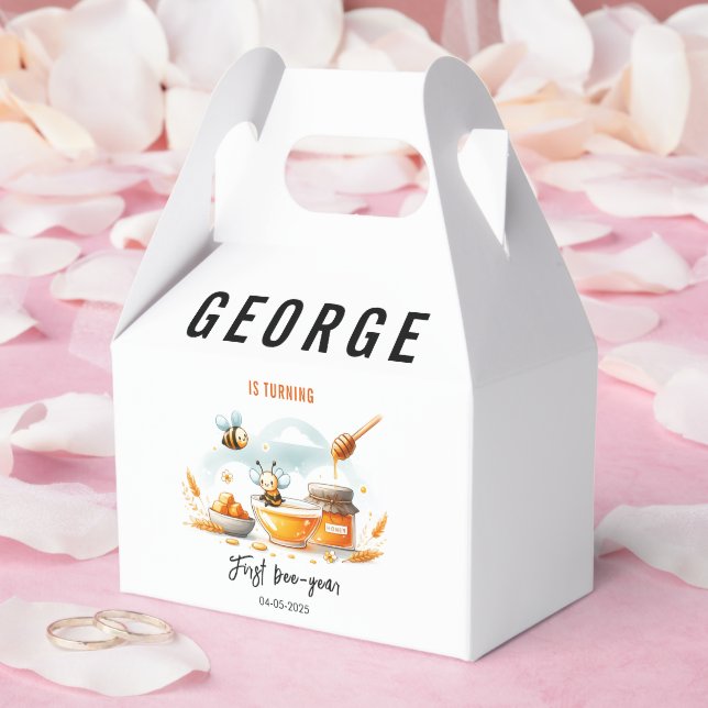 Cute Gult Bee & Solros 1:a bidagen Presentaskar (Bröllop)