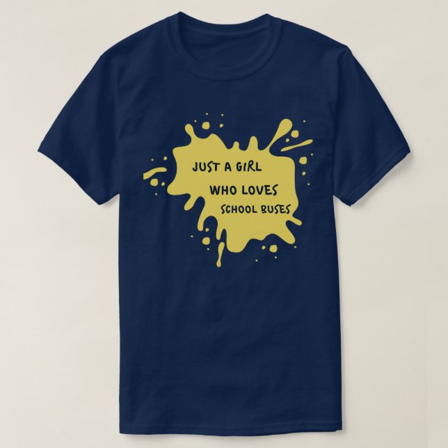 Cute Gult Bläck Bara en flicka som Kärlek School B T Shirt (Design framsida)