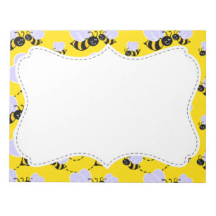 Cute Gult & Black Bee Anteckningsblock